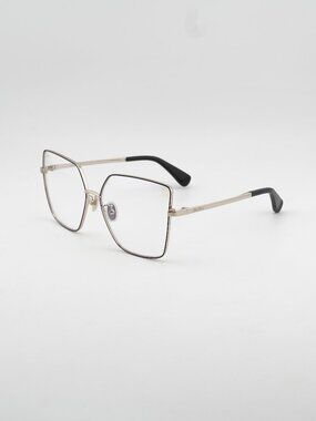 Max Mara MM5073-H-B 005 Eyeglasses Black 60mm Butterfly Frame, Blue Light Block